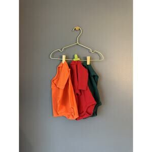 Bundle Of Three Long Sleeve Primary Onesies
